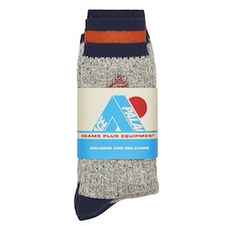 Thumbnail PALACE BEAMS PLUS 2 PACK RUG SOCKS GREY one color