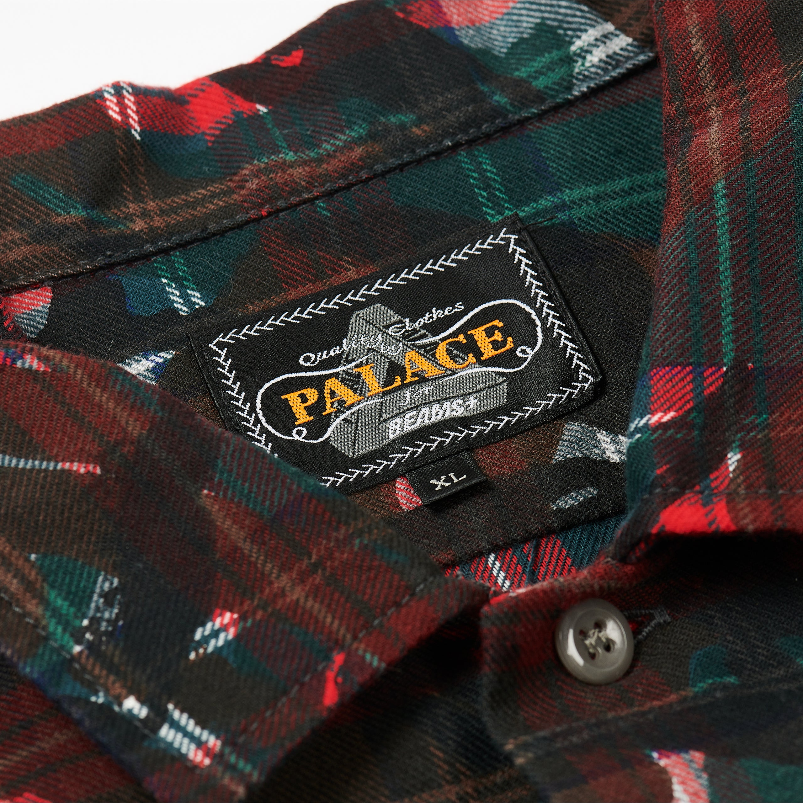 Thumbnail PALACE BEAMS PLUS WORK SHIRT GREY TARTAN CAMO one color