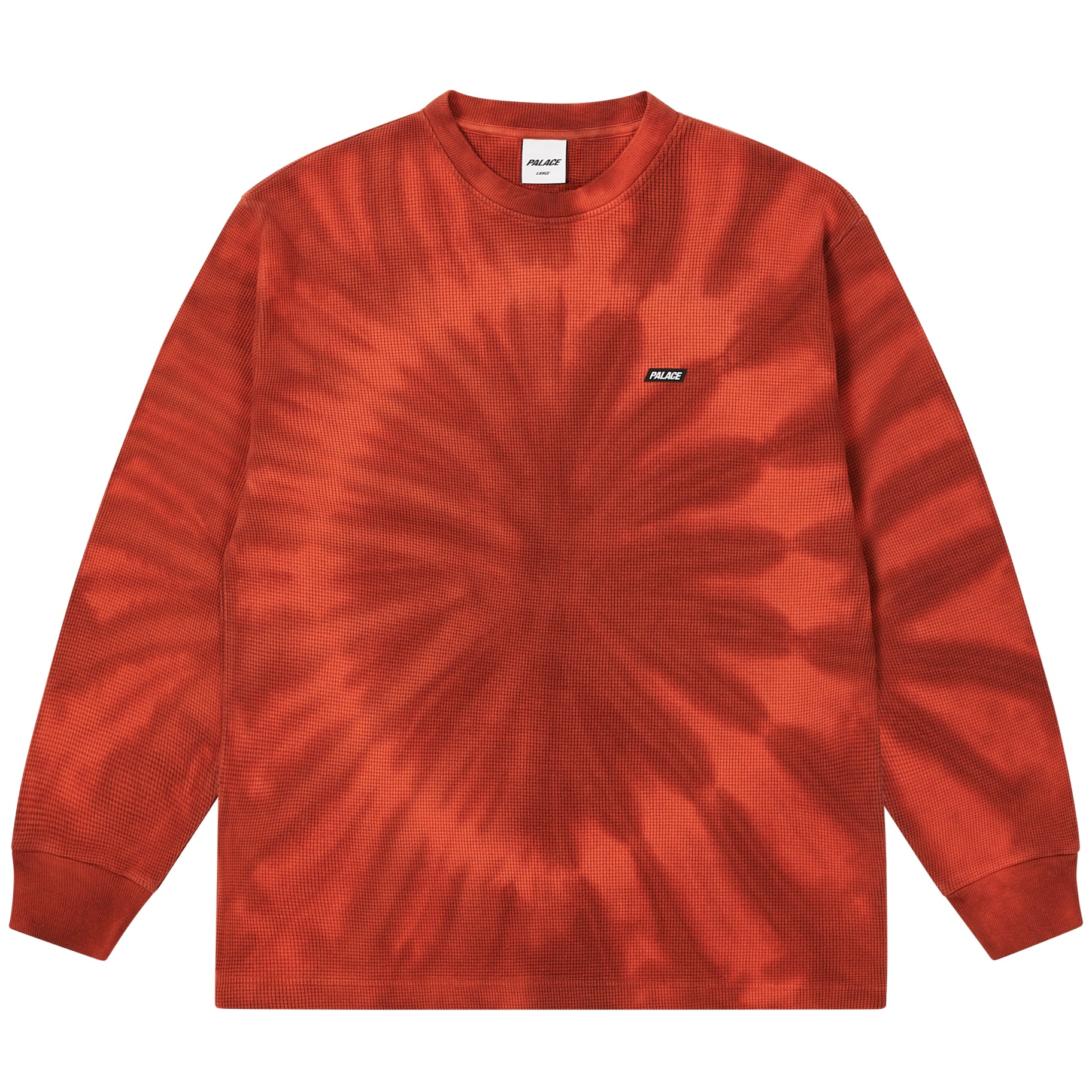 Thumbnail TIE-DYE WAFFLE LONGSLEEVE BURNT ORANGE one color