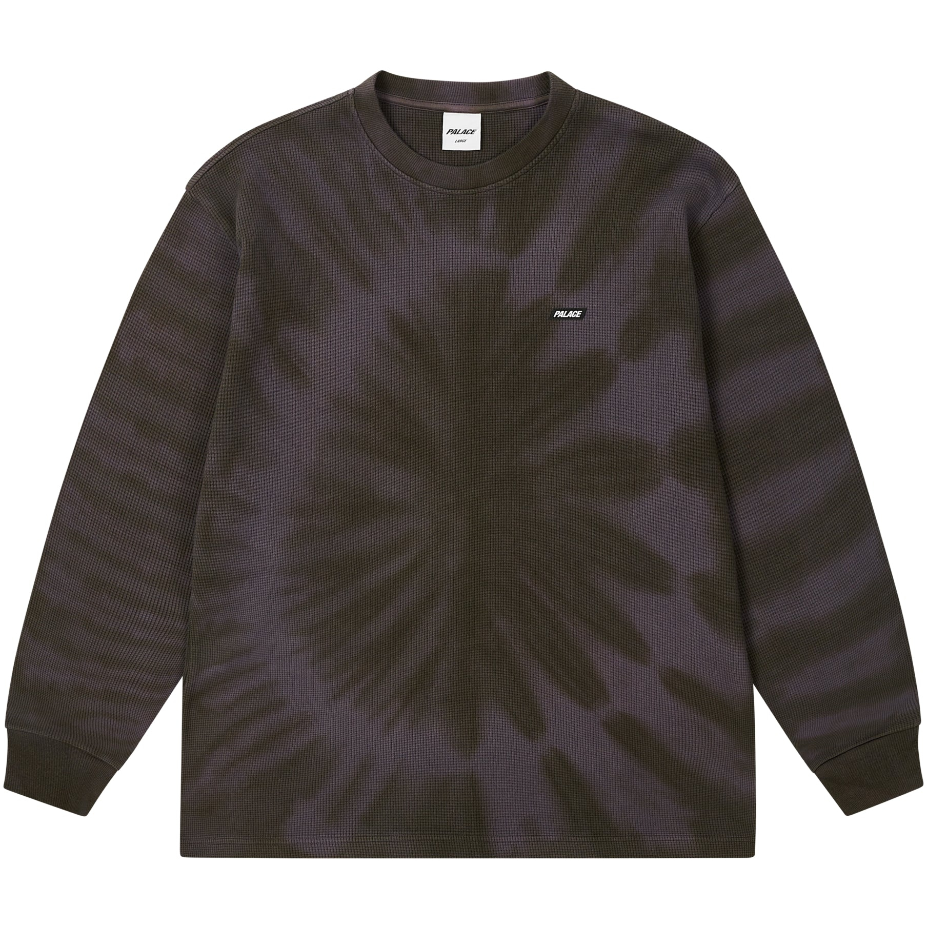 Thumbnail TIE-DYE WAFFLE LONGSLEEVE COAL GREY one color