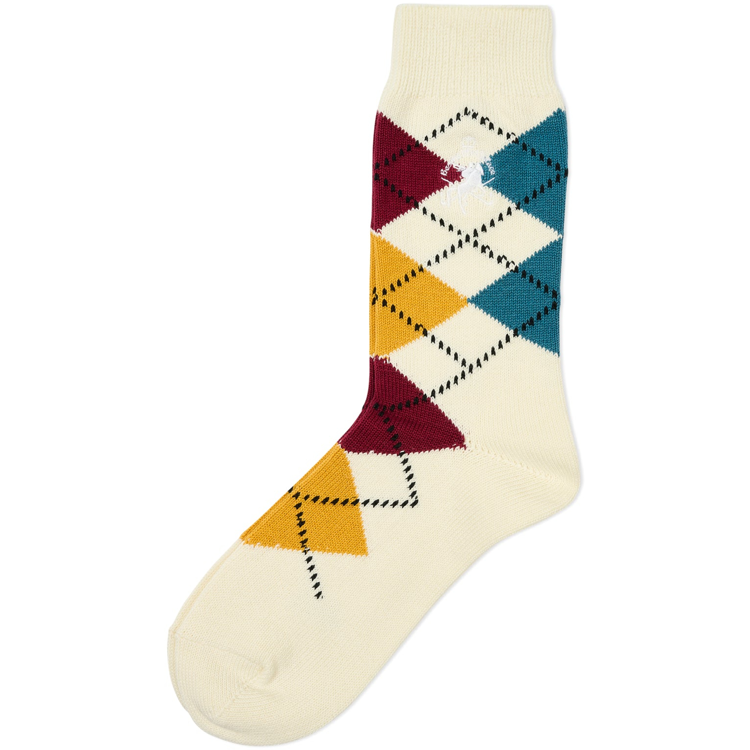 Thumbnail PALACE BEAMS PLUS ARGYLE SOCKS WHISPER WHITE one color