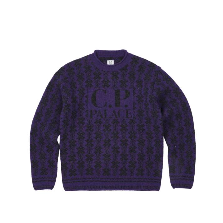 PALACE C.P. COMPANY LAMBSWOOL KNIT PURPLE one color