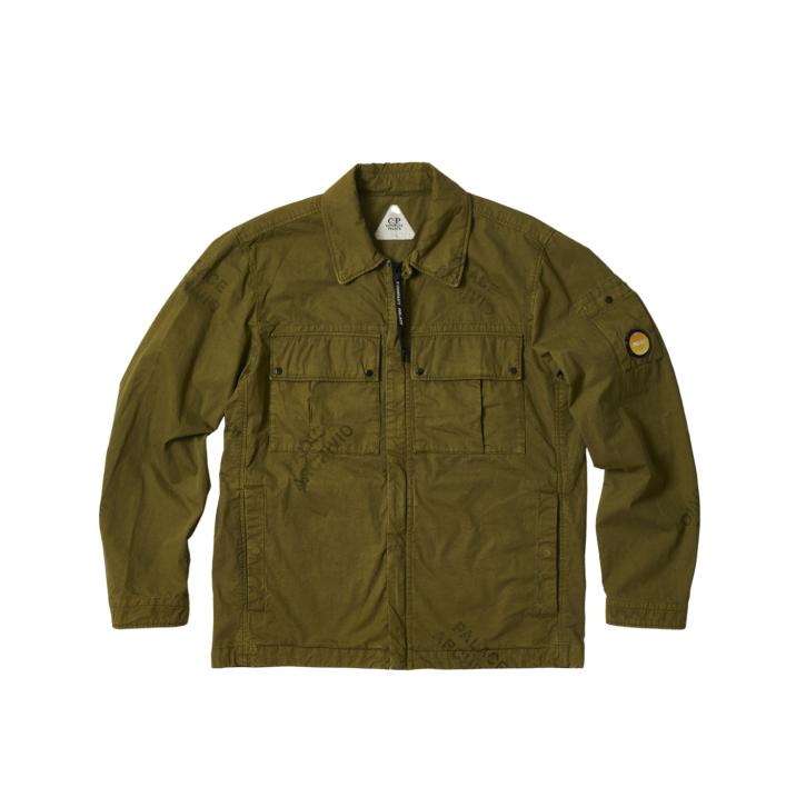 PALACE C.P. COMPANY WASHED COTTON SHIRT JACKET OLIVE one color