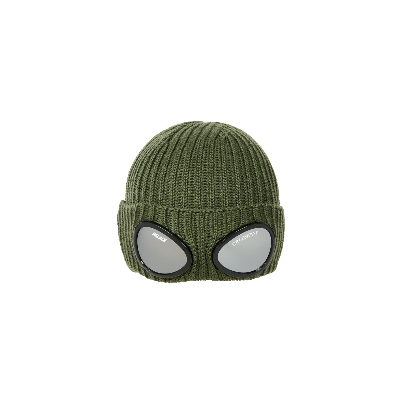 Palace C.p. Company Peak Goggle Beanie Olive - Palace C.P. Company