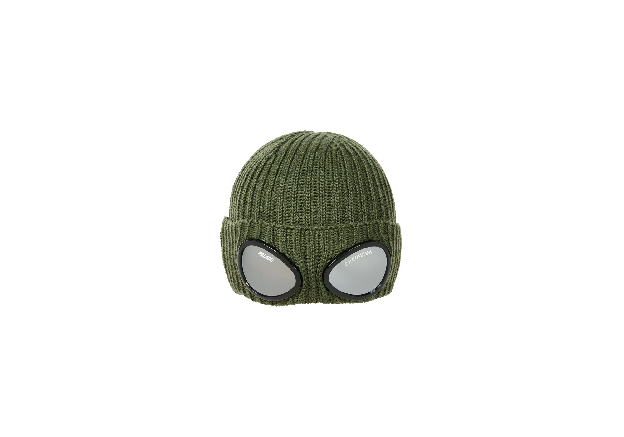 Palace C.p. Company Peak Goggle Beanie Olive - Palace C.P. Company