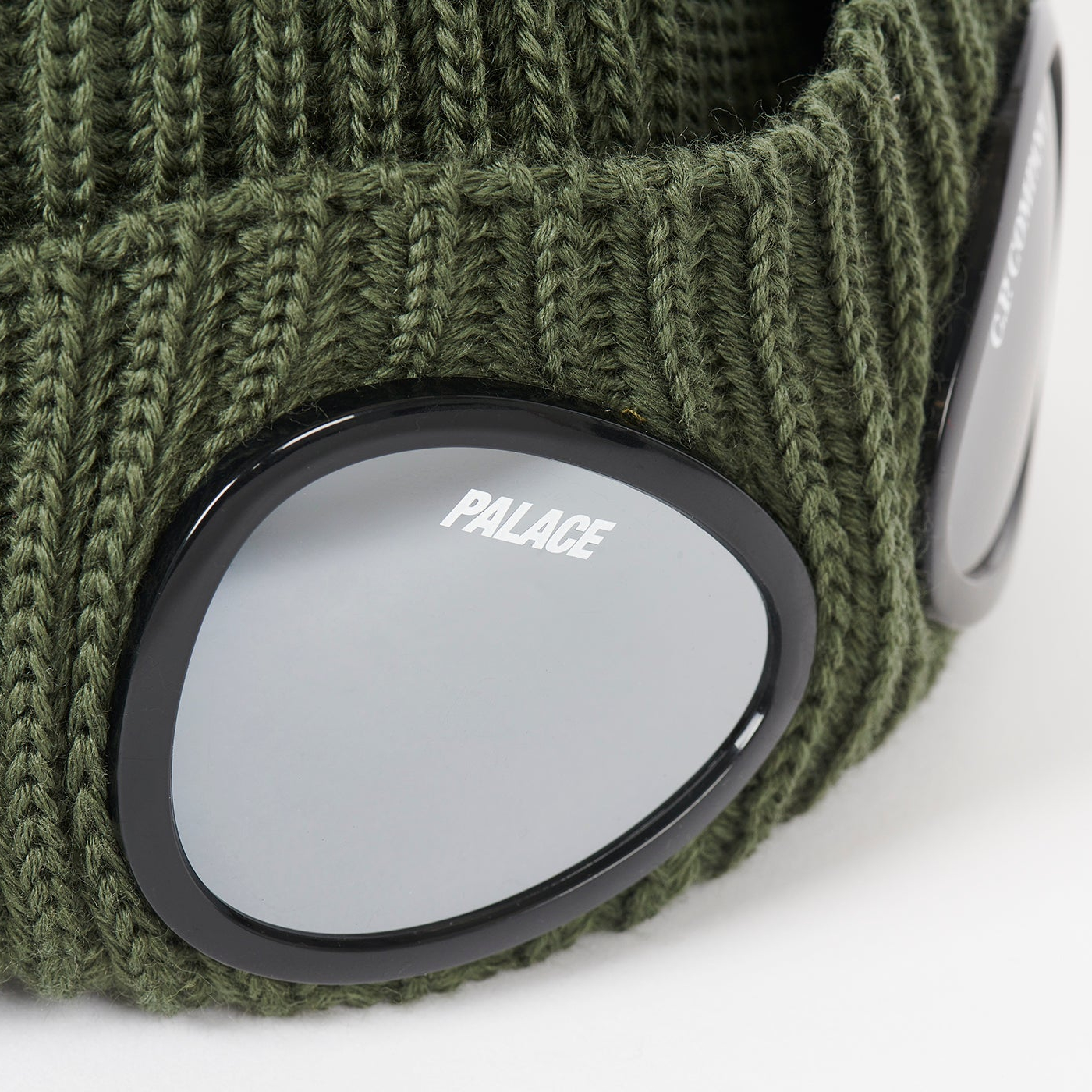 Palace C.p. Company Peak Goggle Beanie Olive - Palace C.P. Company