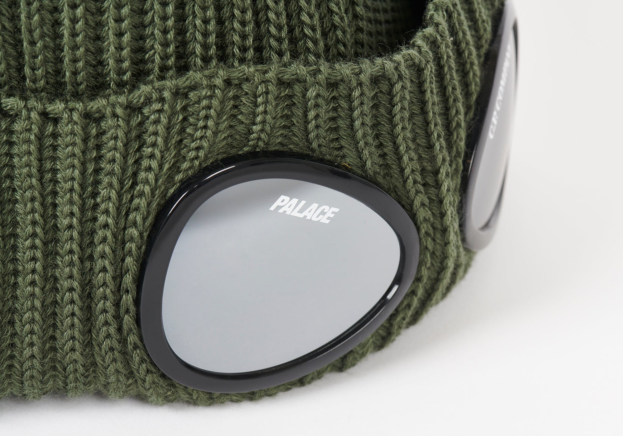 Palace C.p. Company Peak Goggle Beanie Olive - Palace C.P. Company