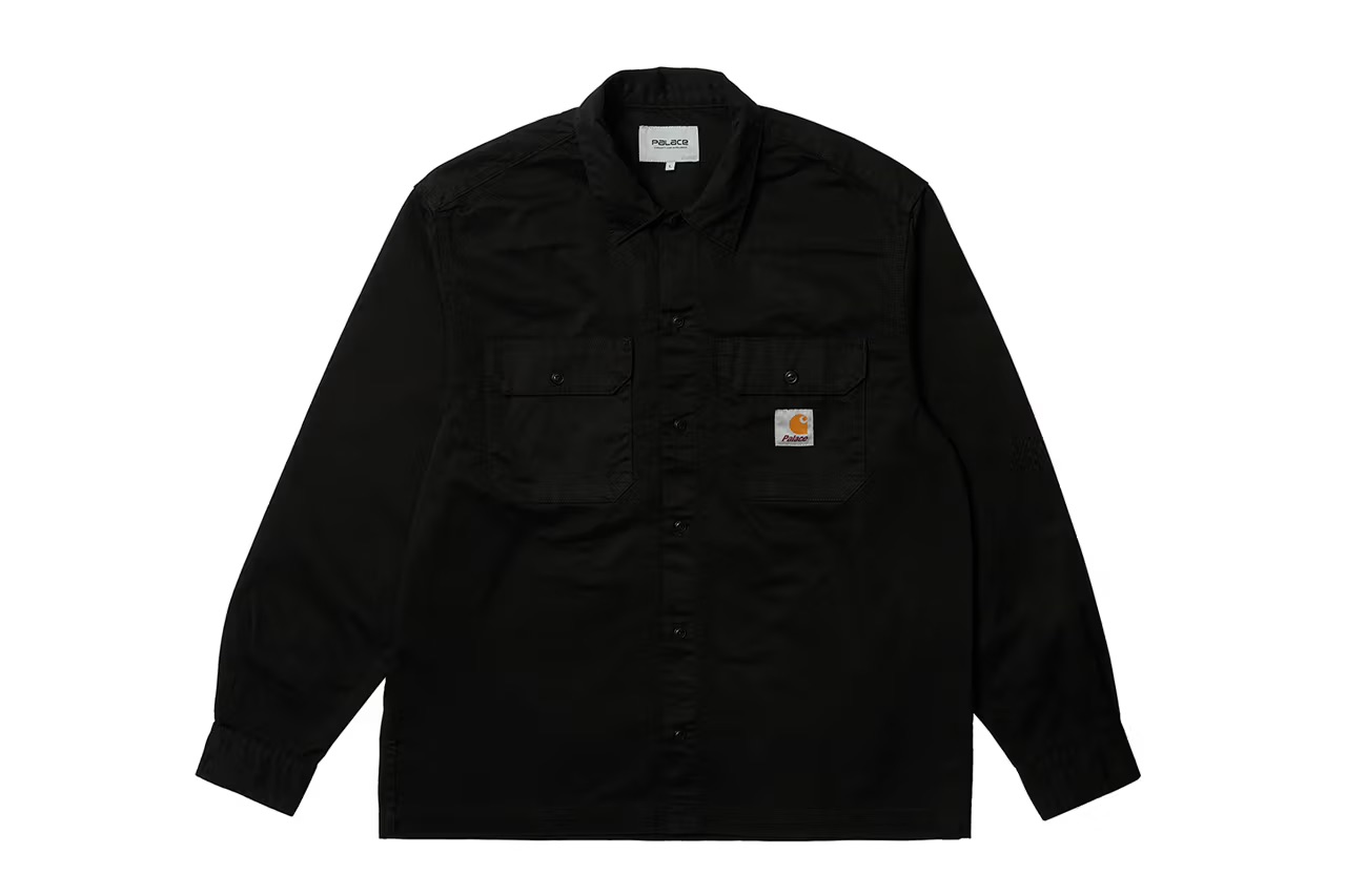 Palace Carhartt Wip Longsleeve Master Shirt Washed Black - Palace ...