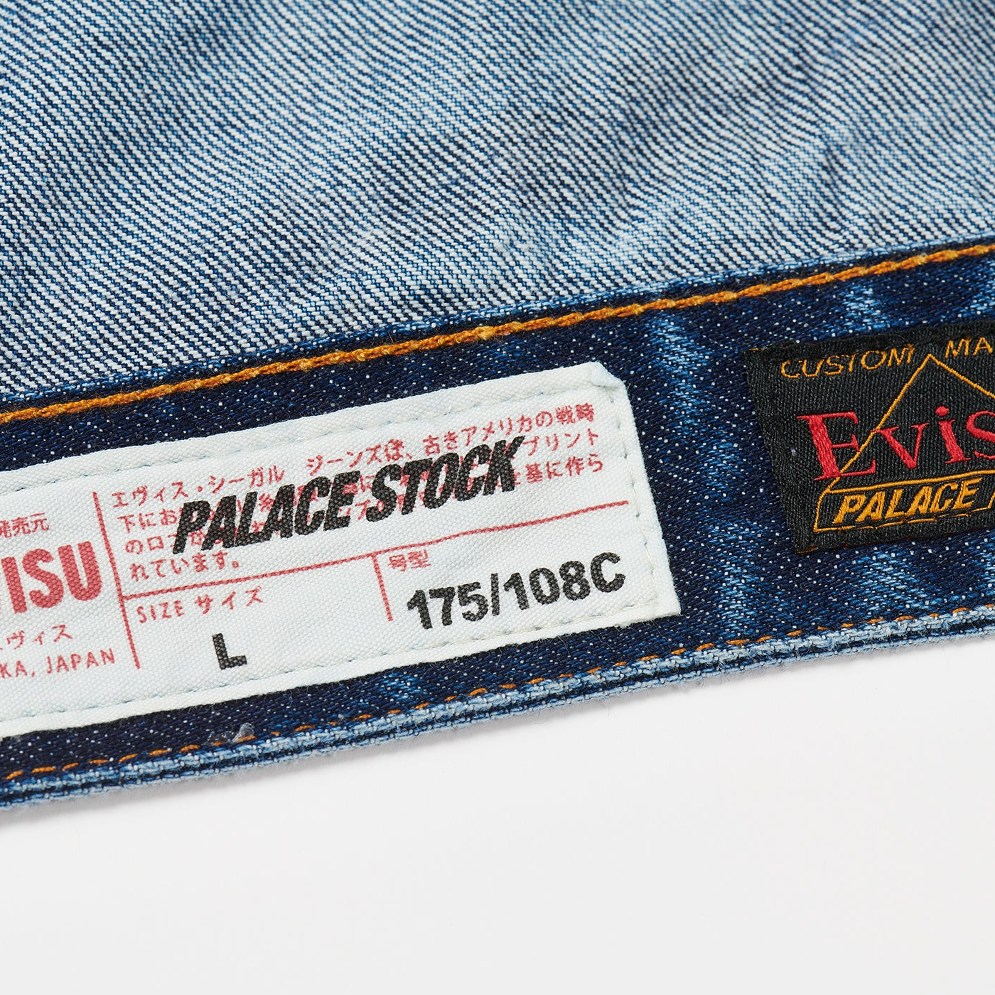 Thumbnail PALACE EVISU DICE DENIM JACKET LIGHT WASH one color