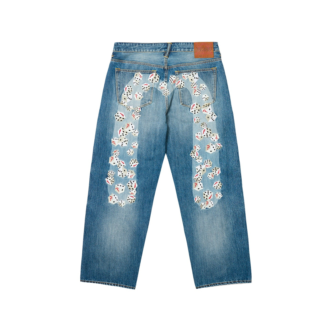 Palace Evisu Dice Denim Jean Light Wash - Palace Evisu 2024 - Palace ...