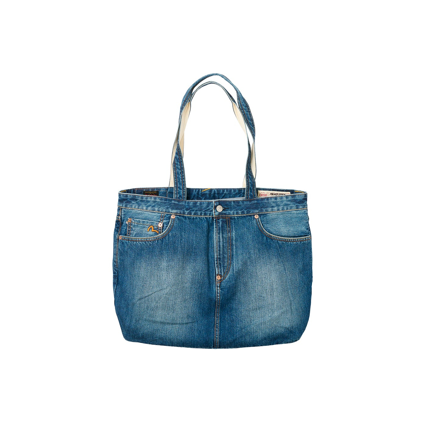 Thumbnail PALACE EVISU DENIM TOTE LIGHT WASH one color