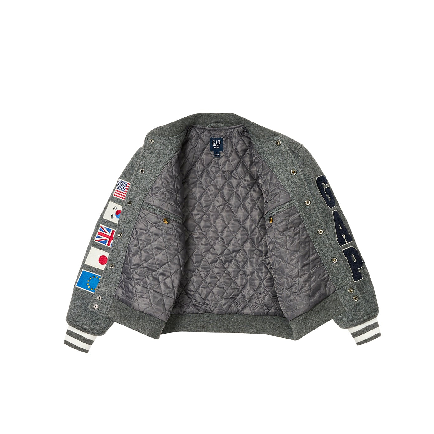 Thumbnail PALACE GAP KIDS VARSITY JACKET GREY one color