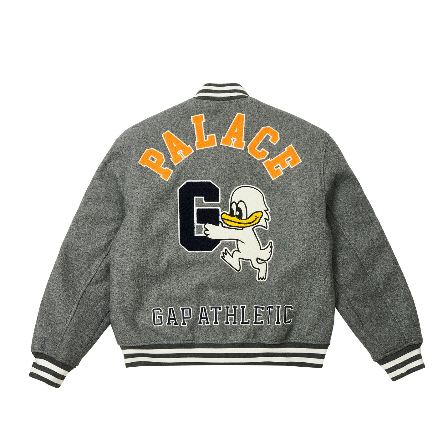 Thumbnail PALACE GAP VARSITY JACKET GREY one color