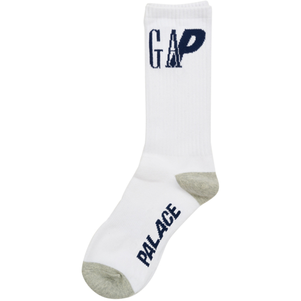 Thumbnail PALACE GAP CREW SOCK WHITE one color