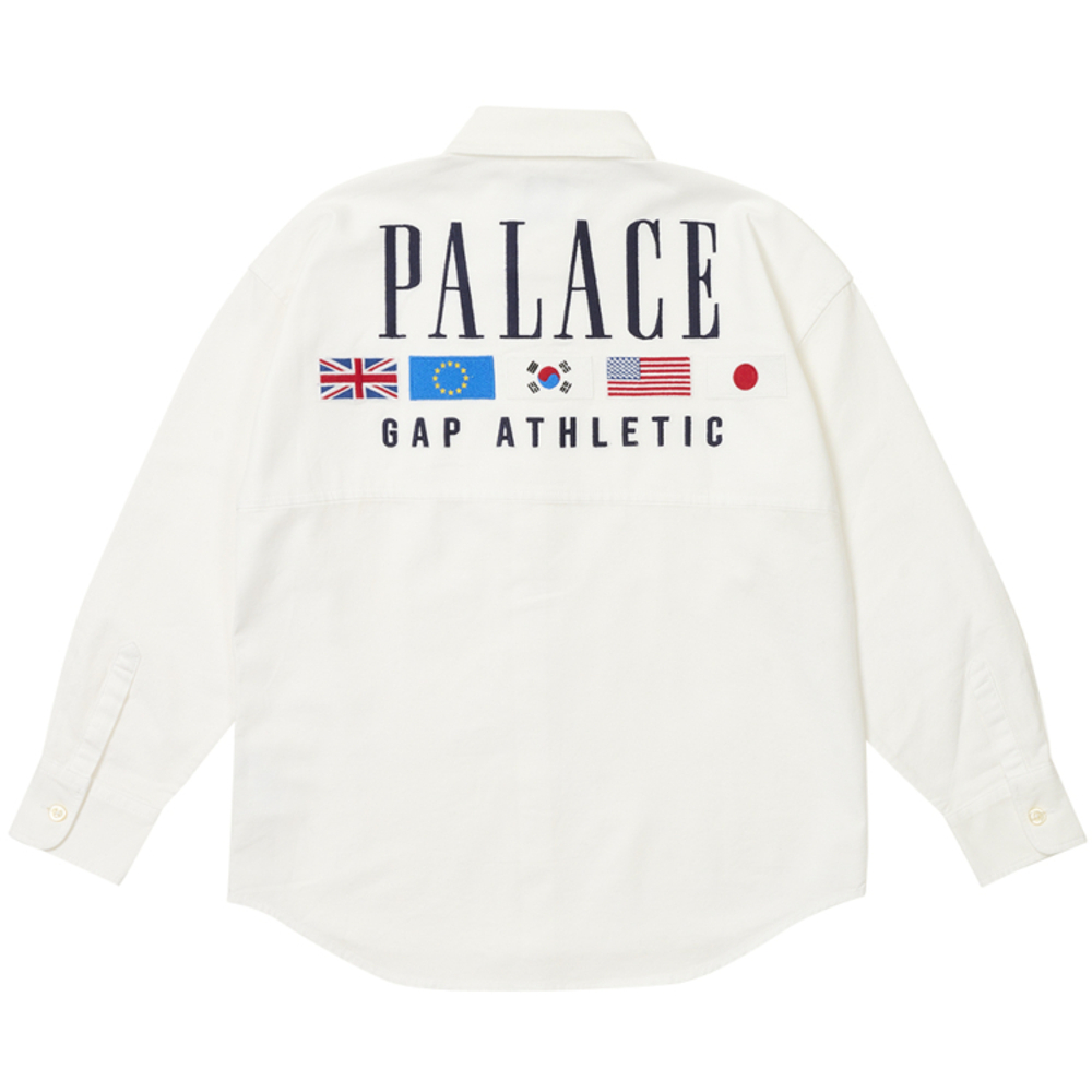 Thumbnail PALACE GAP KIDS OXFORD DROP SHOULDER WHITE one color