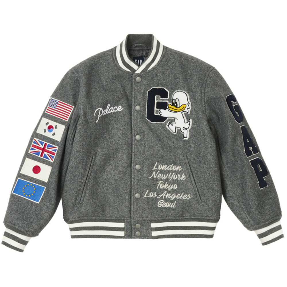 Thumbnail PALACE GAP KIDS VARSITY JACKET GREY one color