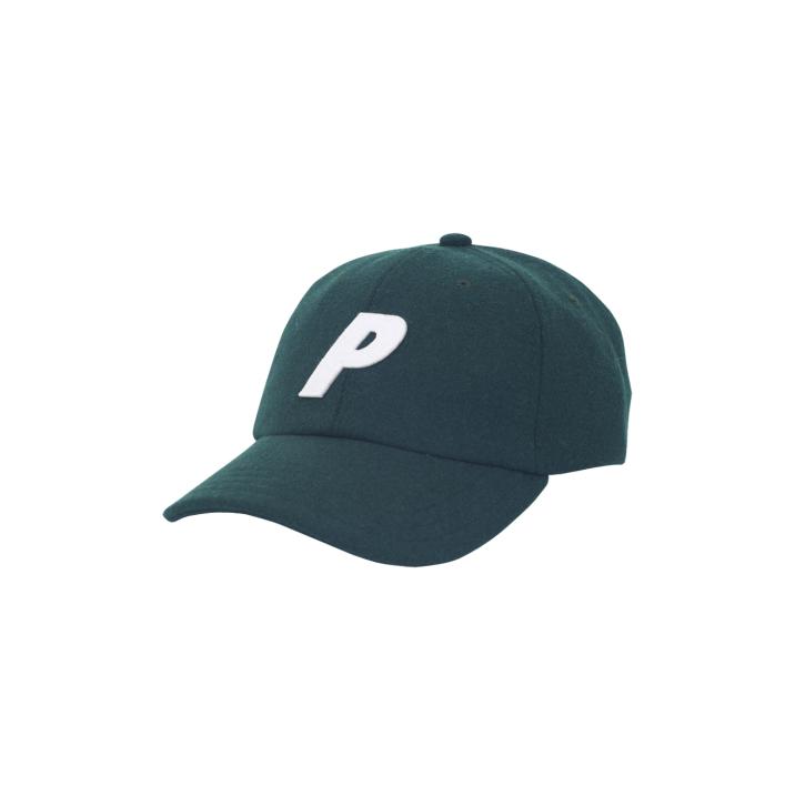 P 6-PANEL DARK GREEN WOOL one color