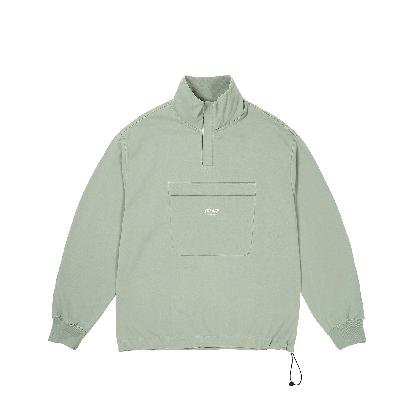 Thumbnail 1/4 ZIP WASHED FUNNEL JADE one color