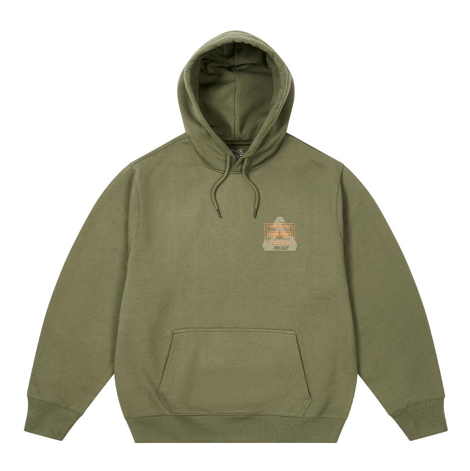 Thumbnail PALACE PORTER LOGO HOOD OLIVE one color