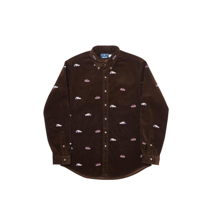 Palace Ralph Lauren Embroidered Cord Gti Shirt Mohican Brown