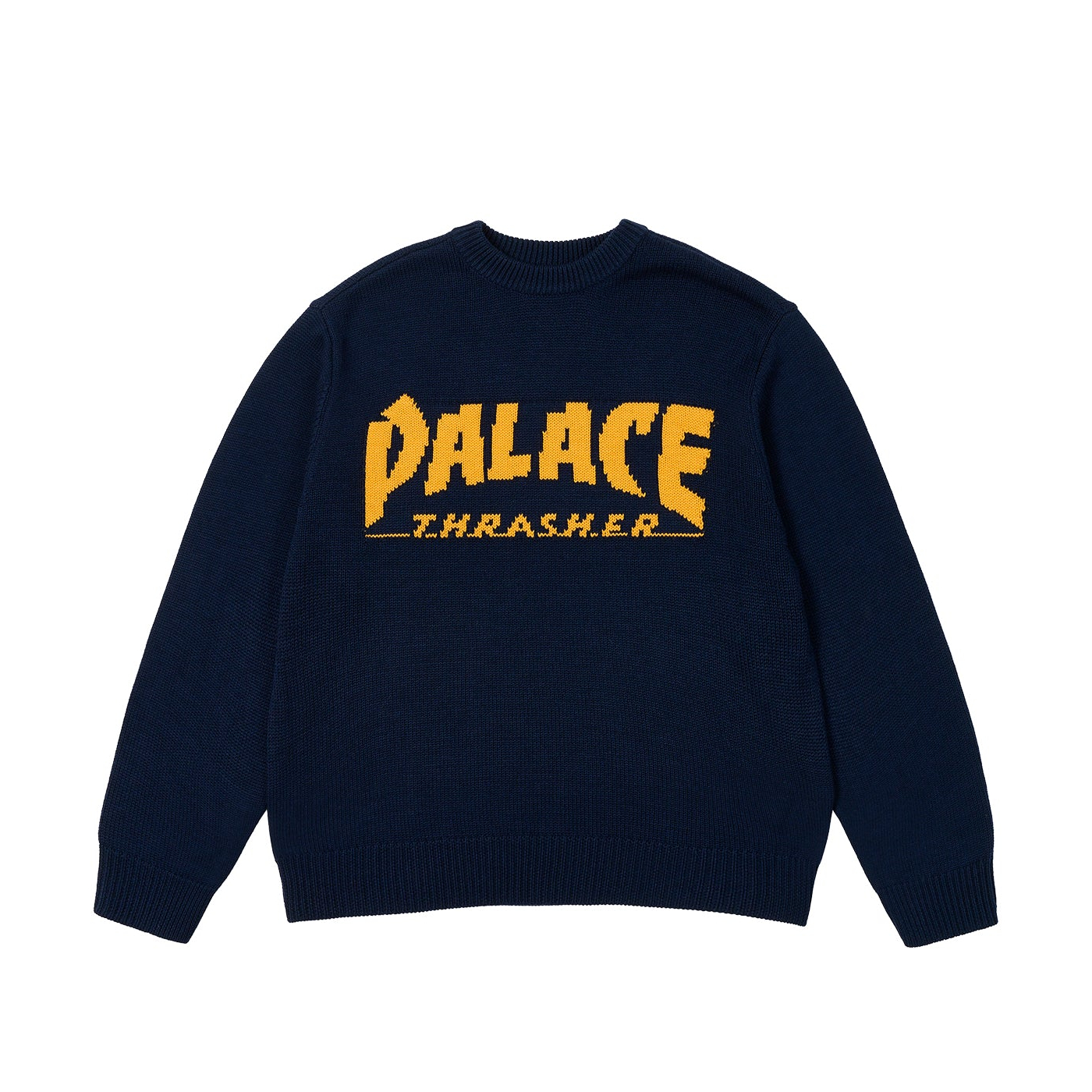 Palace Thrasher Knit Navy Palace Thrasher 2024 Palace Community