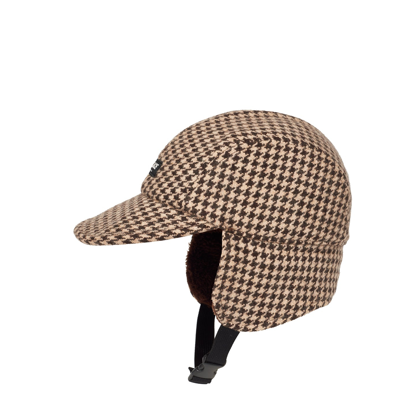 Thumbnail REVERSO EARFLAP 4-PANEL HOUNDSTOOTH BROWN one color