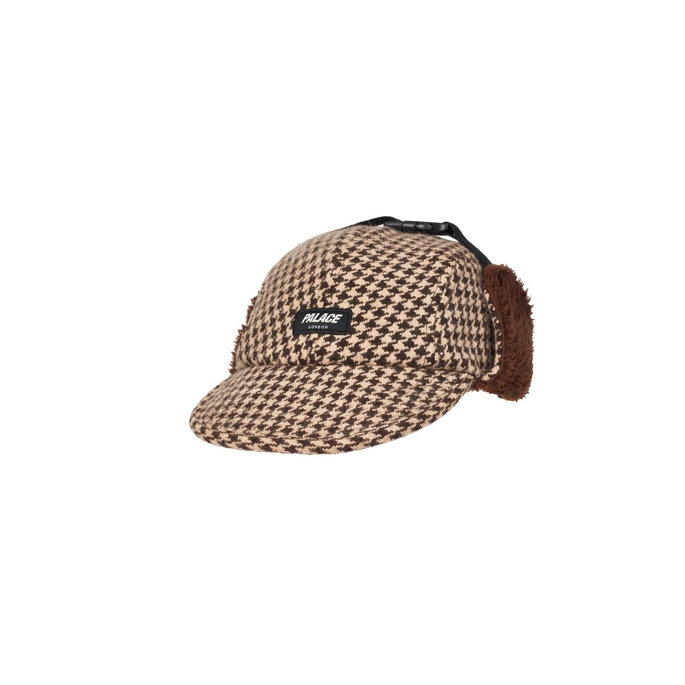 Thumbnail REVERSO EARFLAP 4-PANEL HOUNDSTOOTH BROWN one color