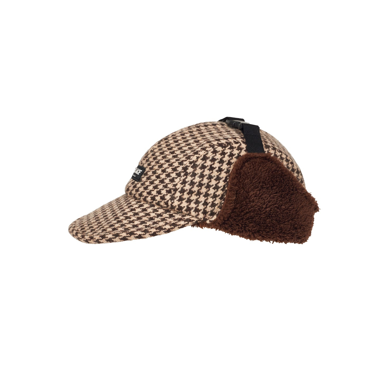 Thumbnail REVERSO EARFLAP 4-PANEL HOUNDSTOOTH BROWN one color