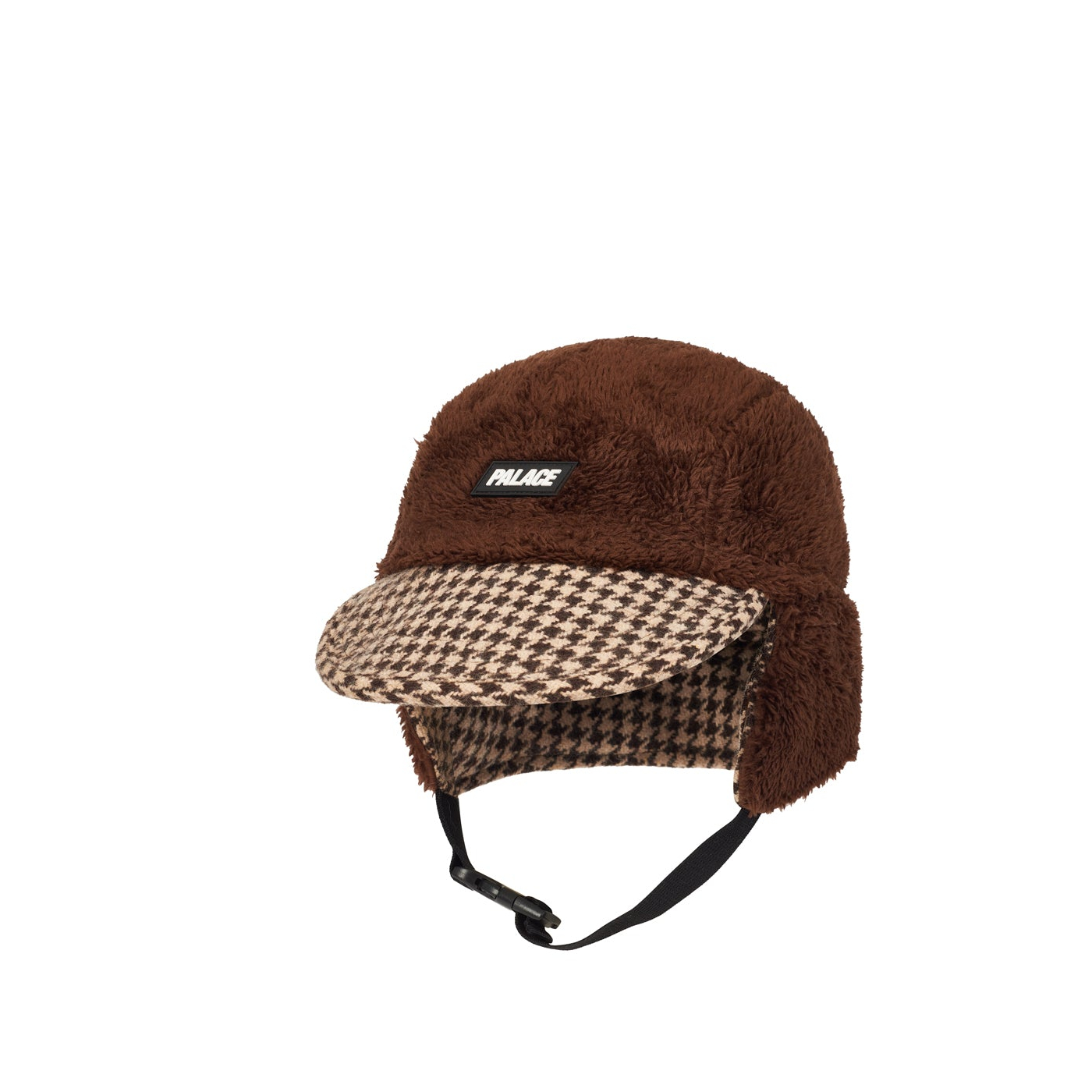 Thumbnail REVERSO EARFLAP 4-PANEL HOUNDSTOOTH BROWN one color