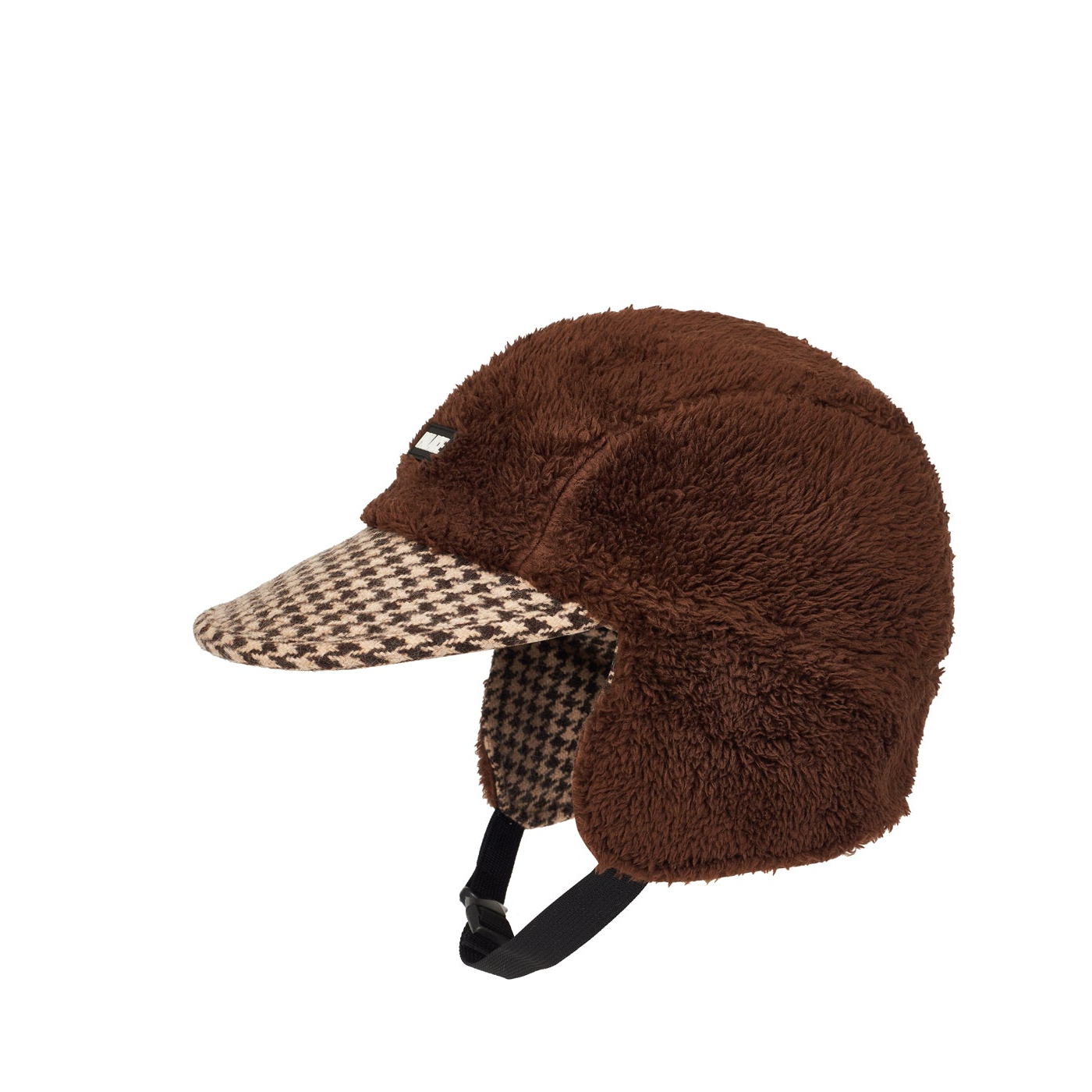 Thumbnail REVERSO EARFLAP 4-PANEL HOUNDSTOOTH BROWN one color