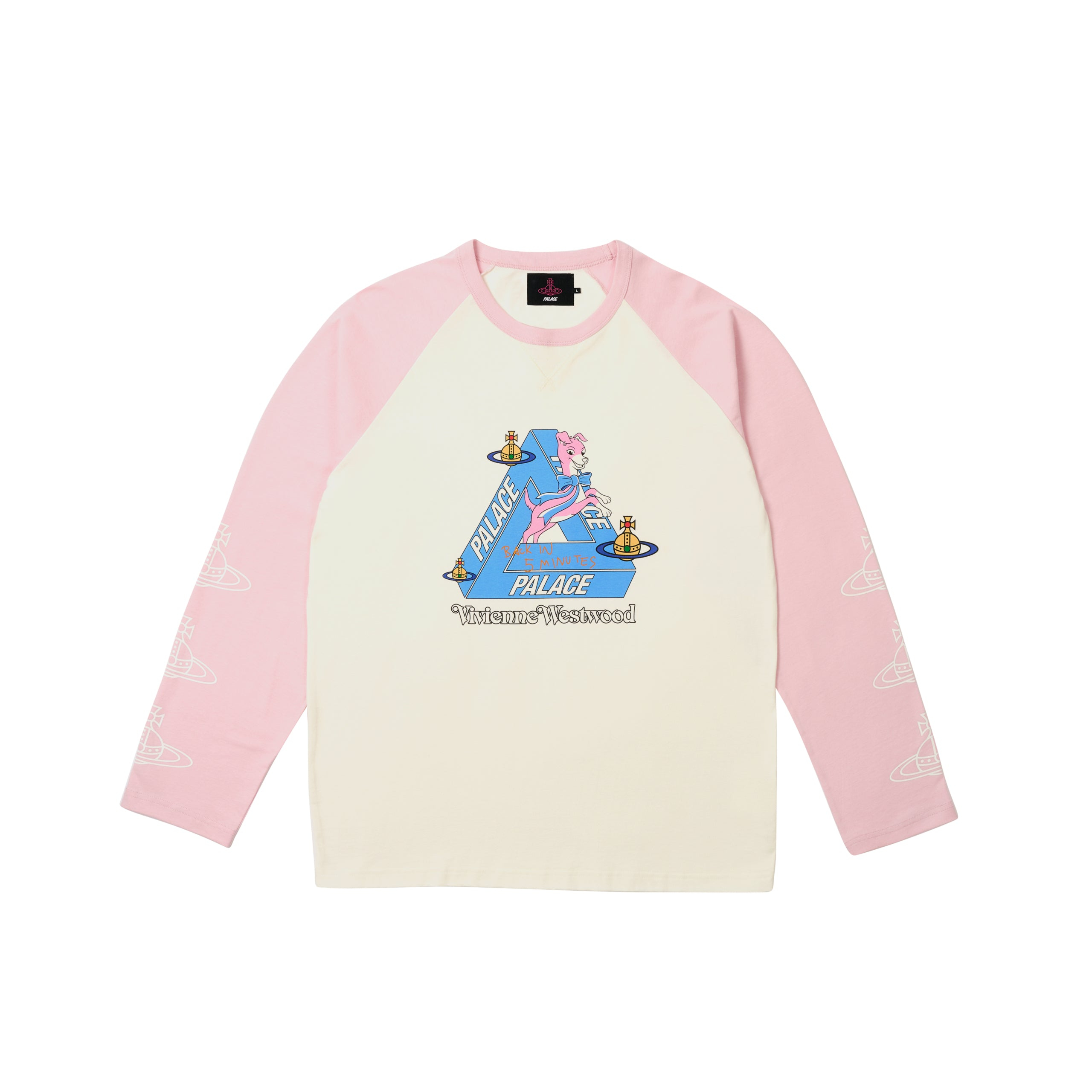 Thumbnail PALACE VIVIENNE WESTWOOD RAGLAN LONGSLEEVE WHITE / PINK one color