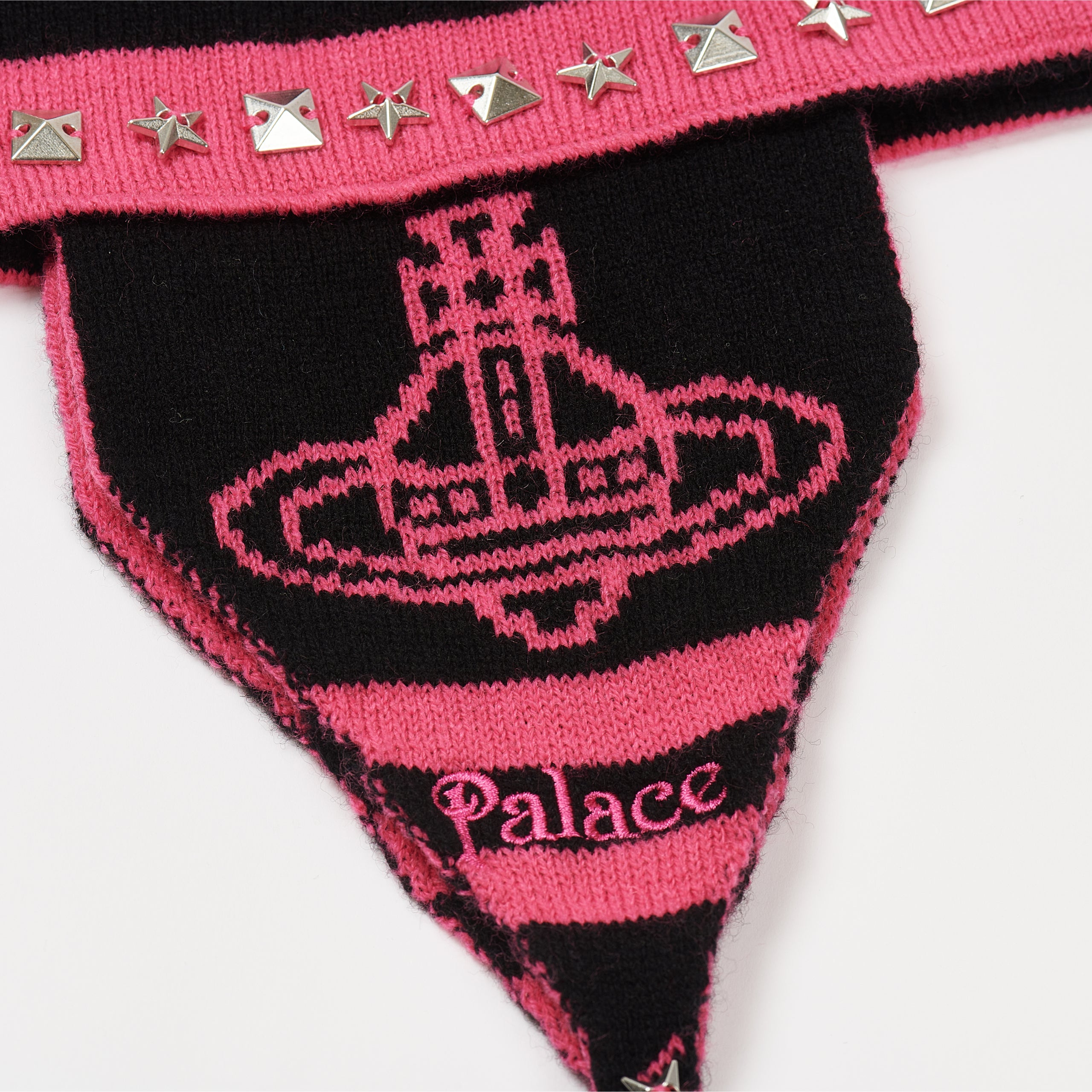 Thumbnail PALACE VIVIENNE WESTWOOD ORB KNIT EARFLAP BEANIE PINK / BLACK one color