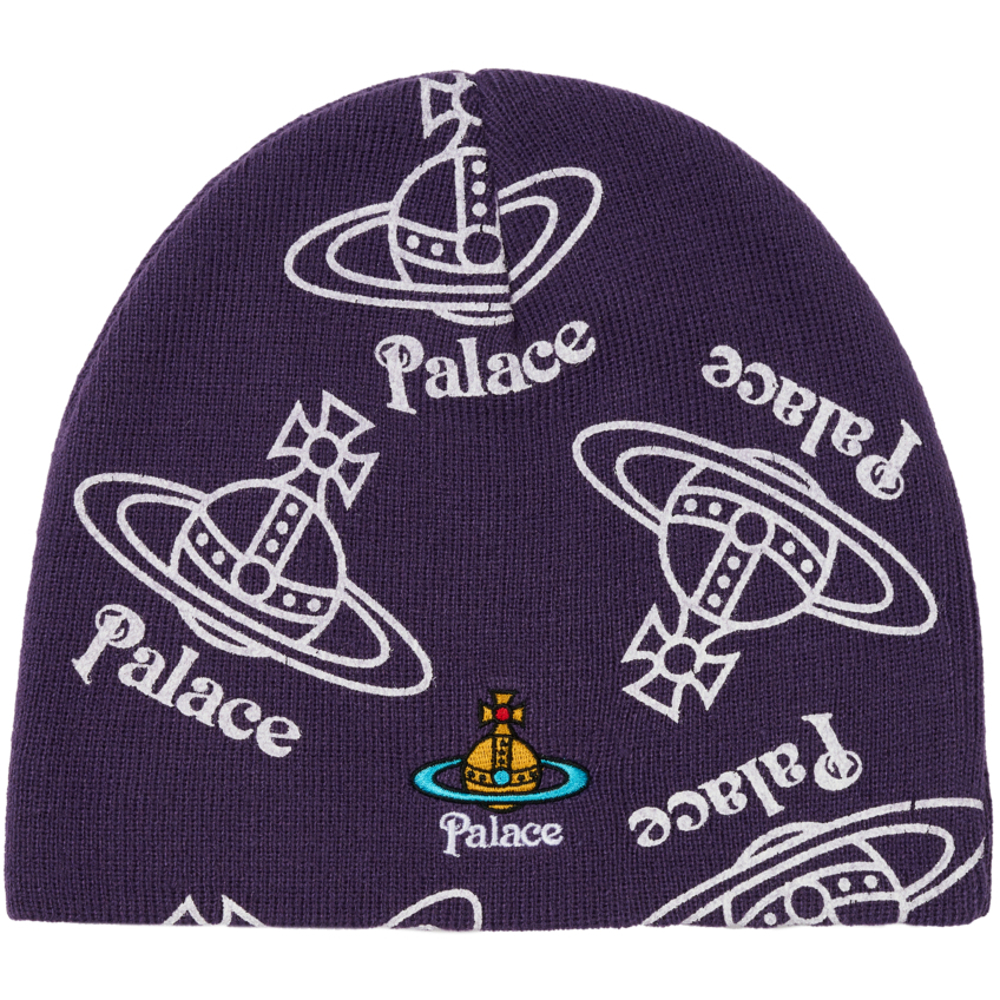 Thumbnail PALACE VIVIENNE WESTWOOD JERSEY BEANIE PURPLE one color