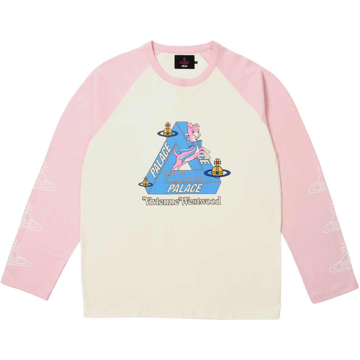 Thumbnail PALACE VIVIENNE WESTWOOD RAGLAN LONGSLEEVE WHITE / PINK one color