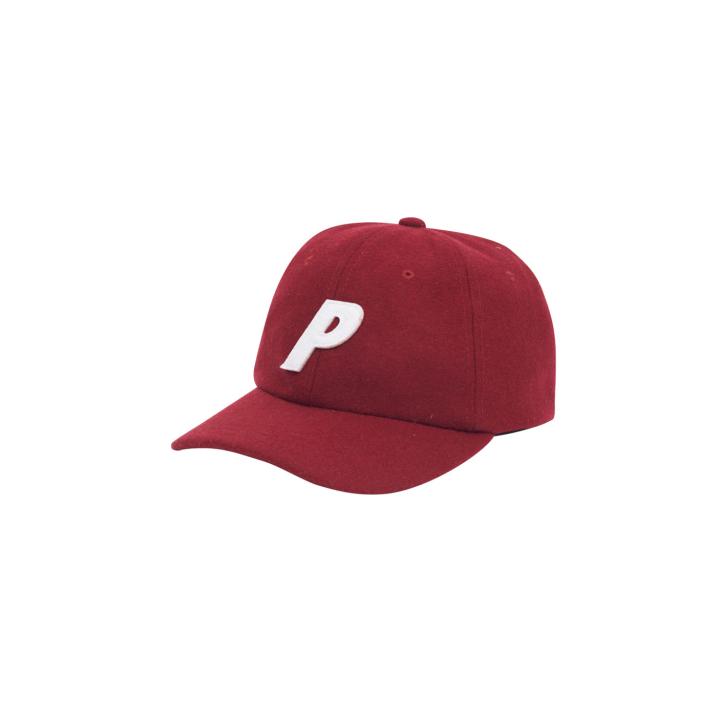 P 6-PANEL RED WOOL one color