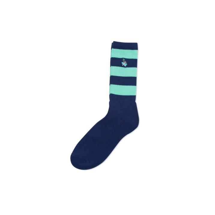 STRIPE PARROT SOCK BLUE / GREEN one color