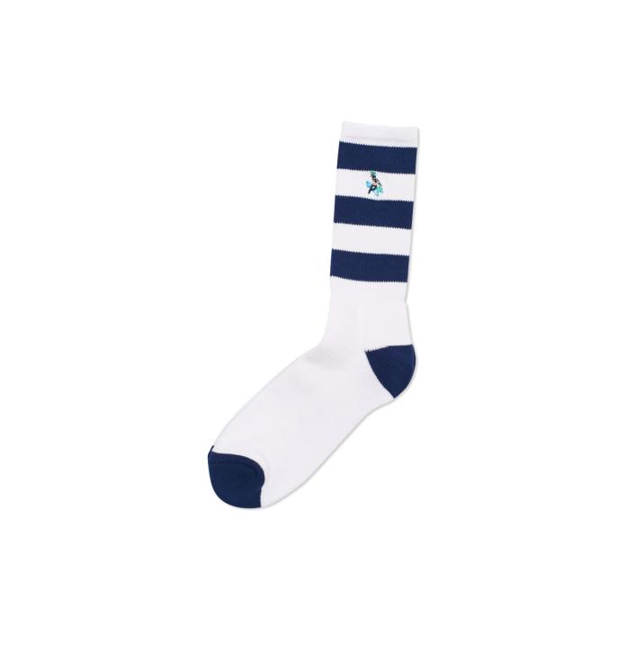 STRIPE PARROT SOCK WHITE / NAVY one color