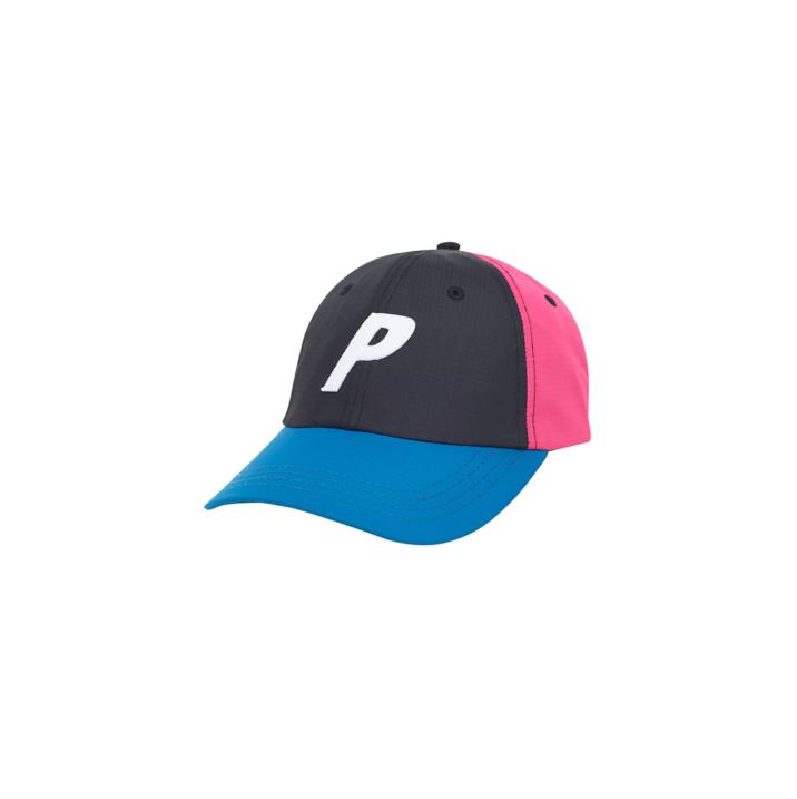 P 6-PANEL BLACK / INK BLUE / PINK one color