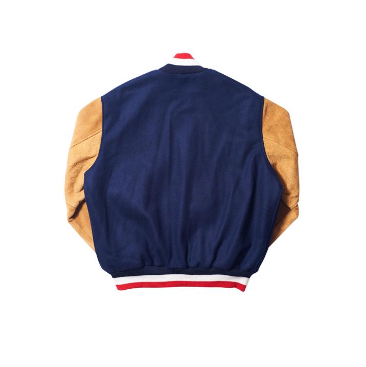 Thumbnail EBBETS FIELD® WOOL / SUEDE VARSITY JACKET BROWN / NAVY one color