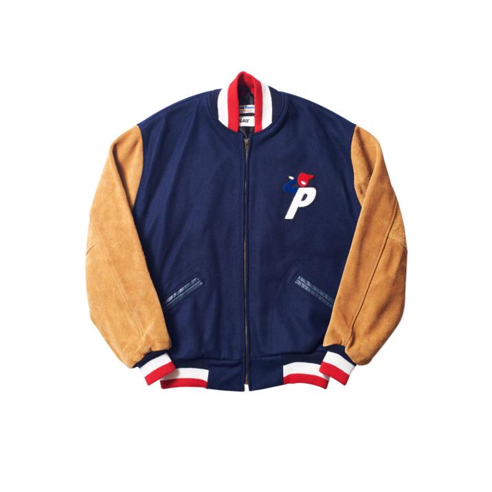 Thumbnail EBBETS FIELD® WOOL / SUEDE VARSITY JACKET BROWN / NAVY one color