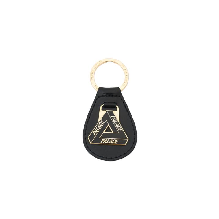 TRI FERG LEATHER KEYRING BLACK one color