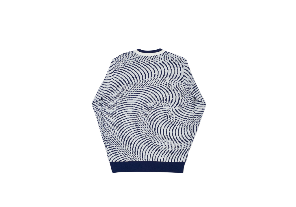 Swirly Wurly Knit Navy / White - Spring 2018 - Palace Community