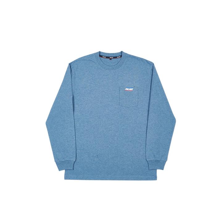 BASICALLY A POCKET LONGSLEEVE BLUE MARL one color