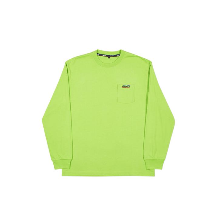 BASICALLY A POCKET LONGSLEEVE LIME GREEN one color