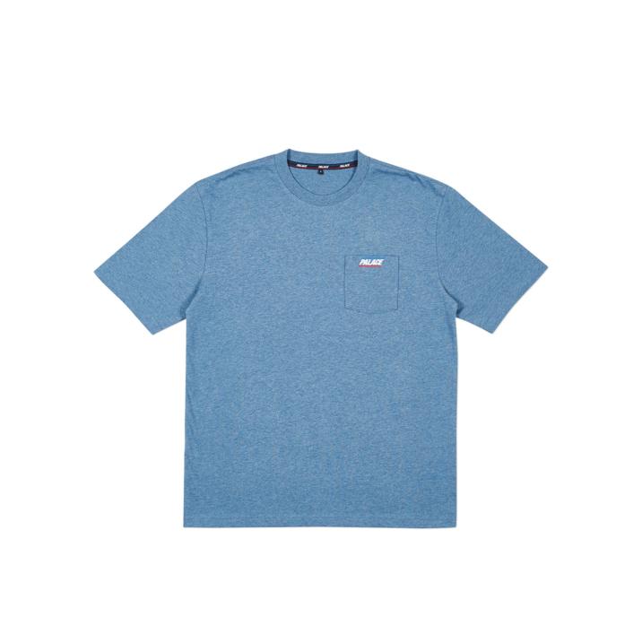 BASICALLY A POCKET T-SHIRT BLUE MARL one color