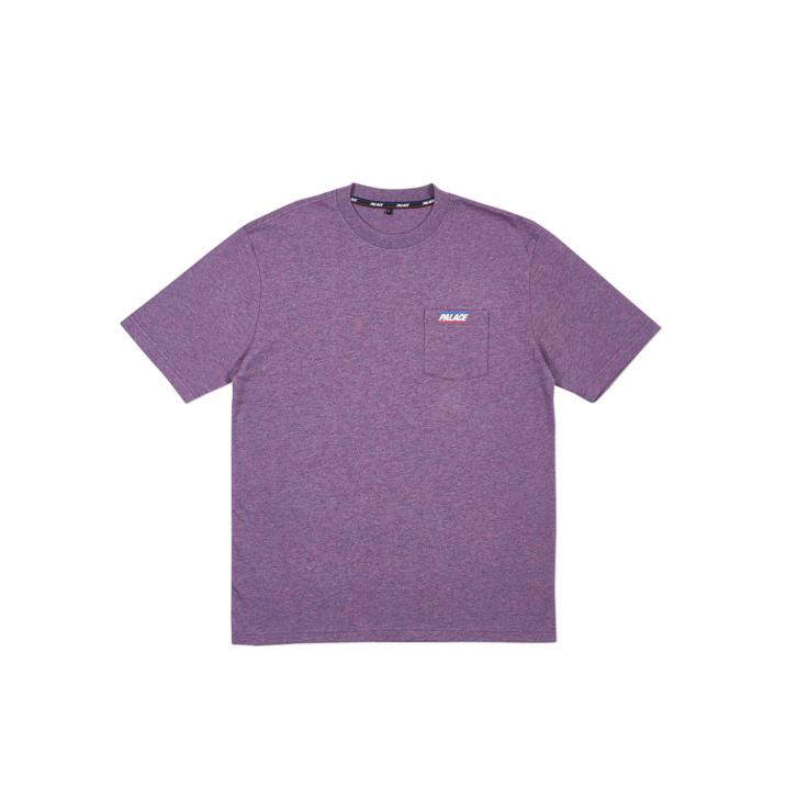 BASICALLY A POCKET T-SHIRT PURPLE MARL one color