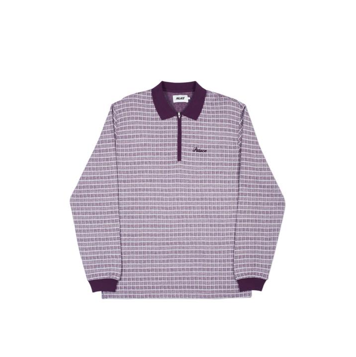 Thumbnail CHECKER ZIP TOP PLUM / WHITE one color