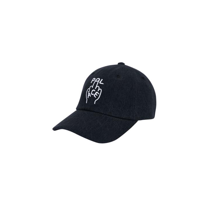 FINGER UP 6-PANEL BLACK STONEWASH one color