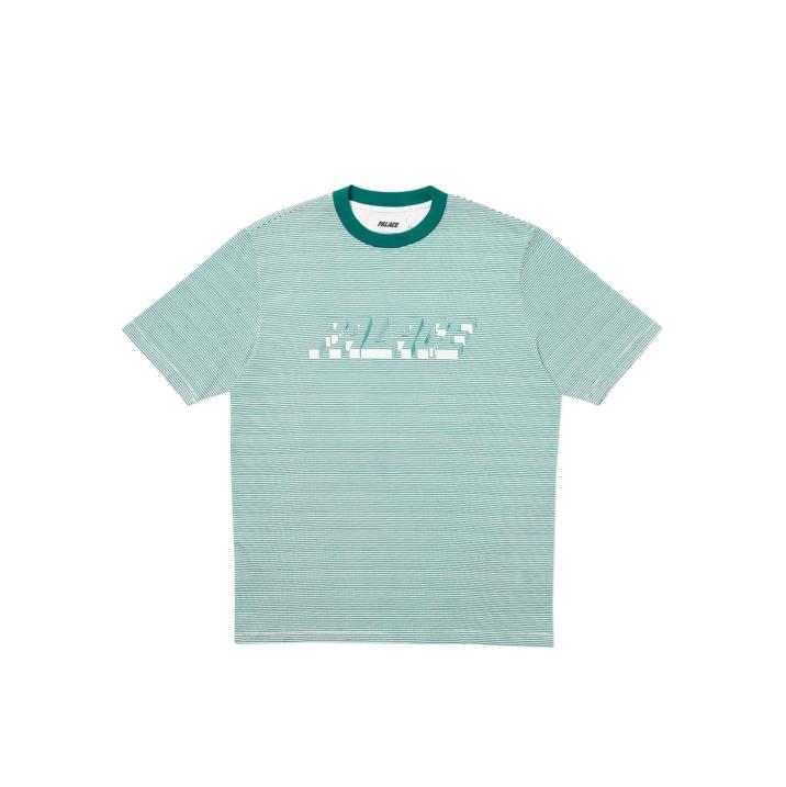 3D STRIPE T-SHIRT GREEN / WHITE one color