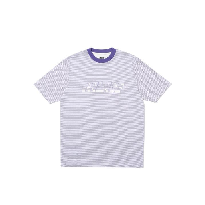 3D STRIPE T-SHIRT PURPLE / WHITE one color